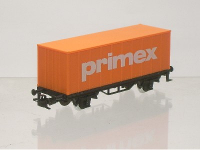M�rklin Primex 4541 Werbewagen Containerwage Primex orange Spur H0 marklin